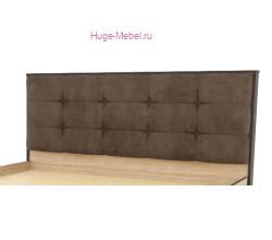 Мягкое изголовье "велюр кофейный" для кровати 140