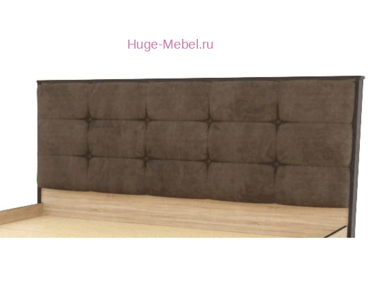 Мягкое изголовье "велюр кофейный" для кровати 140