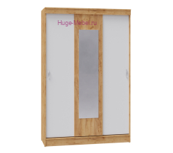 Шкаф-купе "Бася ТЭКС" крафт/белый