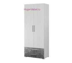 Шкаф 2-х створчатый "Теана" мрамор дарк