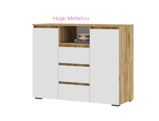 Комод "Хелен КМ 01" белый+крафт