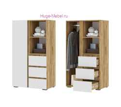 Шкаф детский "Хелен ШК 03" белый+крафт