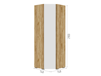 Угловой шкаф "Хелен ШК 04" белый+крафт Угловой шкаф "Хелен ШК 04" белый+крафт