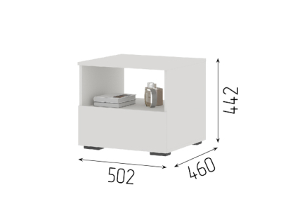 Прикроватная тумба "Хелен ТБ 01" белая