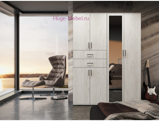 Комплект шкафов "Нельсон" крафт белый