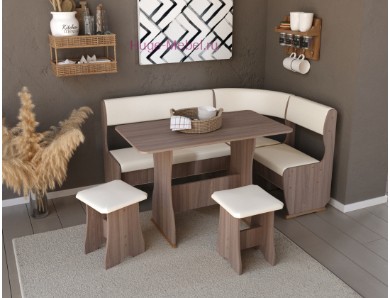 Кухонный уголок "Андрей-2 шимо/бежевый"