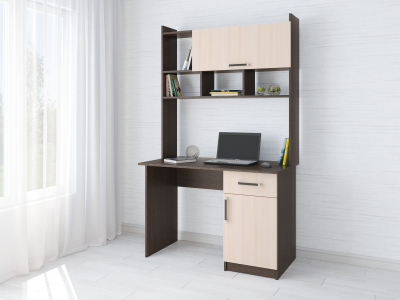 Стол компьютерный "Квартет-10 венге/дуб"