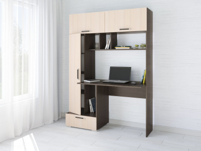 Стол компьютерный "Квартет-11 венге/дуб"