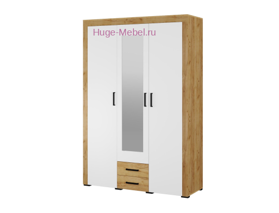 Шкаф "Адель" белый +крафт