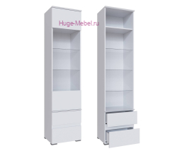 Пенал-витрина "Плейона" белый