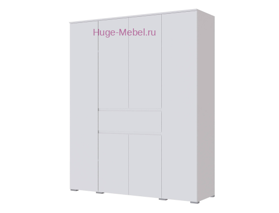 Шкаф 4-х створчатый "Плейона" белый