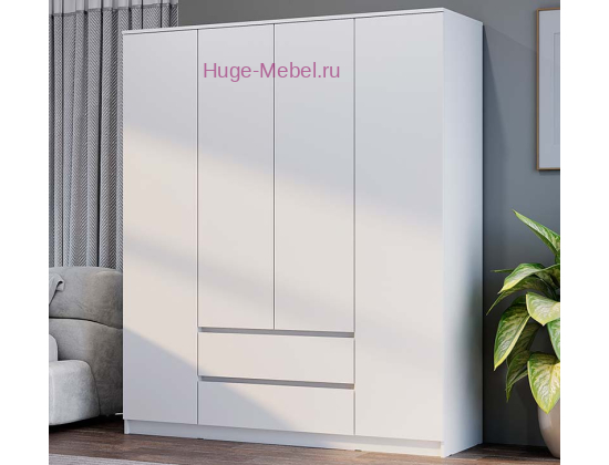 Шкаф 4-х створчатый "Симпл" белый