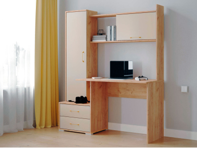 Стол компьютерный "Квартет-9 К" крафт золотой/кашемир Стол компьютерный "Квартет-9 К" крафт золотой/кашемир