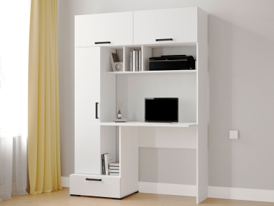 Стол компьютерный "Квартет-11" белый