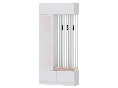 Прихожая "Руэлла" центральная секция белая