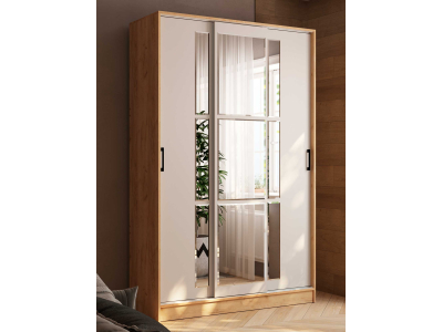 Шкаф-купе 140 см "Стиль-2" кашемир +дуб крафт Шкаф-купе 140 см "Стиль-2" кашемир +дуб крафт