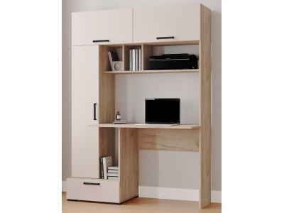 Стол компьютерный "Квартет-11" кашемир/крафт серый