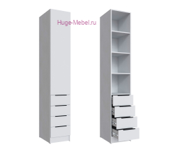 Шкаф "Мадрид" 40 см с 4 ящиками белый