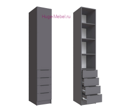 Шкаф "Мадрид" 40 см с 4 ящиками графит