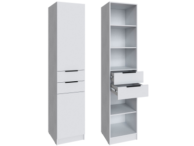 Шкаф 50 см с 2 ящиками "Мадрид" белый Шкаф 50 см с 2 ящиками "Мадрид" белый