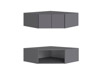 Антресоль Н300 для углового шкафа "Мадрид" графит (угол скос) Антресоль Н300 для углового шкафа "Мадрид" графит (угол скос)