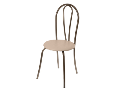 Стул "Венский без кольца" бежевый +медь