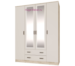 Шкаф с ящиками "Лагуна-016" кашемир +крафт серый