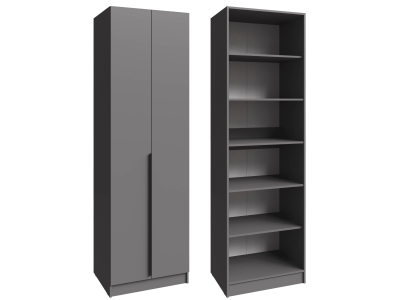 Шкаф 70 см с полками "Мадрид" графит