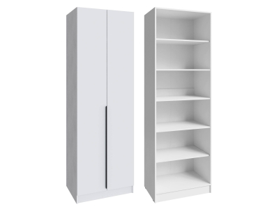 Шкаф 75 см с полками "Мадрид" белый