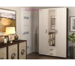 Шкаф 3-х створчатый Трио венге/дуб