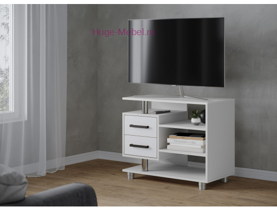 Тумба для телевизора ТВ 011 2Я белая