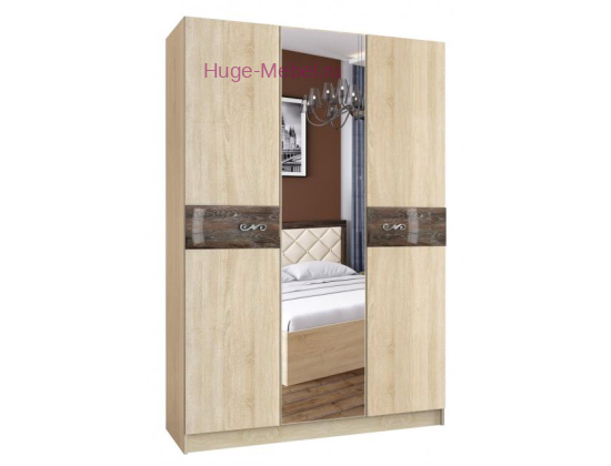 Шкаф 3-х створчатый "Мадлен шале мореный"